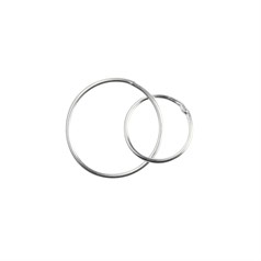 Interlinked Ring Connector 17mm & 12mm Sterling Silver