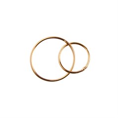 Interlinked Ring Connector 17mm & 12mm Rose Gold Plated Vermeil Sterling Silver