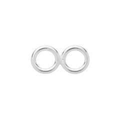 Twin Ring Connector with 2 x 5.5mm Rings Sterling silver