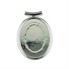 Oval Top Tubed Pendant with 40x30mm Cup for Cabochon Silver Plated
