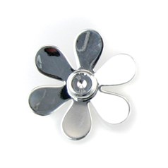 Daisy Pendant with 5mm Cup for Cabochon Silver Plated
