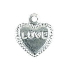 Heart 12mm Pendant Silver Plated