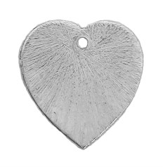 Scratch Heart Stamping Novelty Charm Pendant Dropper 18mm with 1mm Hole Silver Plated