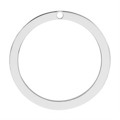 22mm Hoop shape Casting with Hole Sterling Silver (STS) Charm Pendant