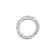 12mm Scratch Hoop Charm / Pendant ECO Sterling Silver