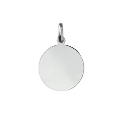 16mm Disc Tag 0.4mm Thick with 6x4mm Bail Sterling Silver (STS)