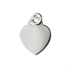 16mm Tiffany Heart Tag 1mm Thick w/6mm Bail Sterling Silver (STS)