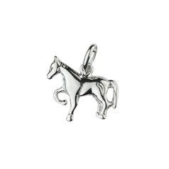 Standing Horse Charm Pendant (15x13mm) Sterling Silver (STS)