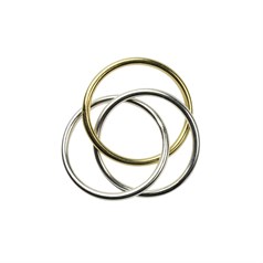 Russian Wedding Ring 25mm Interlocking Rings, Set of 3 Sterling Silver (STS)