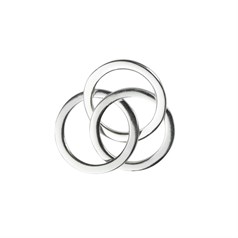 Russian Wedding Ring 14mm  Interlocking Rings Set of 3 Sterling Silver (STS)
