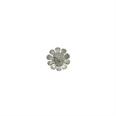 Daisy Flower Shape Solderable Accent 7.5mm Sterling Silver