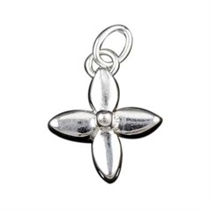 Flower Shape Charm Pendant (12mm) Sterling Silver (STS)