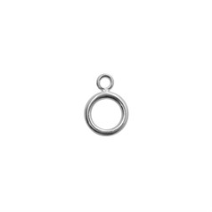 Hoop Pendant Charm 8mm  Sterling Silver (STS)