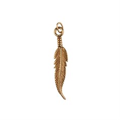 Feather Charm Pendant Rose Gold Plated