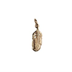 Feather Charm Pendant Rose Gold Plated