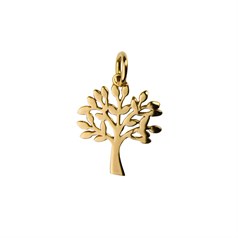 Tree of Life Charm Pendant Rose Gold Plated Vermeil Sterling Silver (Extra Durable)