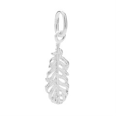 Filigree Feather Charm  Pendant  Sterling Silver (STS)