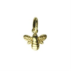 Bumble Bee Charm Pendant 11mm Gold Plated Vermeil Sterling Silver (Extra Durable)
