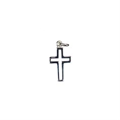 Cross Charm  Pendant 16x11mm Sterling Silver (STS)
