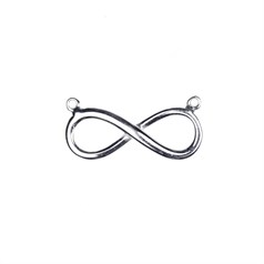 Infinity Pendant with 2 Loops 23x10mm Sterling Silver (STS)