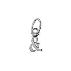 Ampersand Symbol  '&'  Mini Charm Pendant  Sterling Silver (STS)