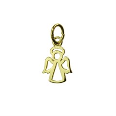 Angel Charm Pendant 15x10mm Gold Plated Vermeil Sterling Silver (Extra Durable)