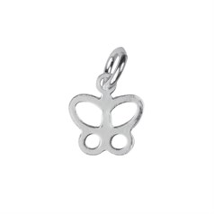 Mini Butterfly Shape Charm with Loop 7x6mm Sterling Silver (STS)