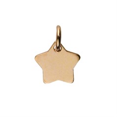 Mini Star Shape Charm 7mm Rose Gold Plated Vermeil Sterling Silver