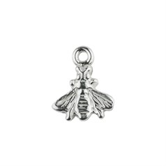 Tiny Bumble Bee Charm Pendant 6mm Sterling Silver (STS)