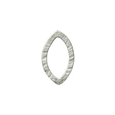 Marquise Shape Scratch Charm/ Pendant 15x9mm ECO Sterling Silver