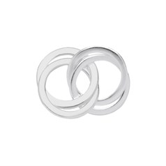 Russian Wedding Ring 14mm Interlocking Rings, Set of 4 Sterling Silver
