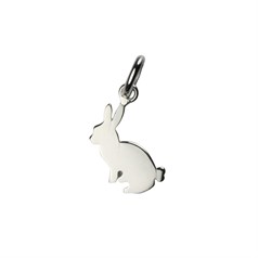 Bunny Charm /Pendant 14x9mm Sterling Silver (STS)