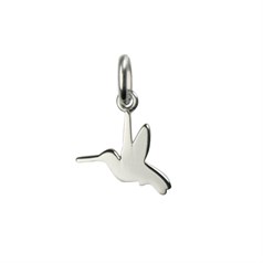 Humming Bird Charm /Pendant 14x13mm Sterling Silver (STS)