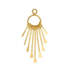 Paddle Tassel 30mm Gold Plated Sterling Silver Vermeil