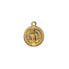San Benedetto Charm/Pendant 12mm Gold Plated Vermeil Sterling Silver