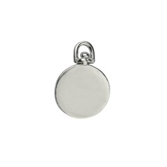 13mm Round Disc Tag for Stamping with 5mm Revolving Bail Sterling Silver (STS)