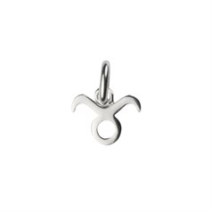 Taurus - Zodiac Sign Charm Pendant 8x10mm Sterling Silver (STS)