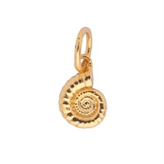 Ammonite 12mm Charm Pendant Gold Plated STS Vermeil