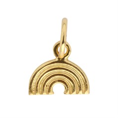 Rainbow 11mm Charm Pendant Gold Plated Sterling Silver Vermeil