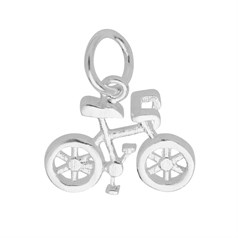 Bicycle 16mm Charm Pendant Sterling Silver