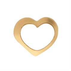 Floating Heart Charm 7x8mm Gold Filled