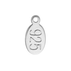 925 Quality Tag 11x7mm Sterling Silver