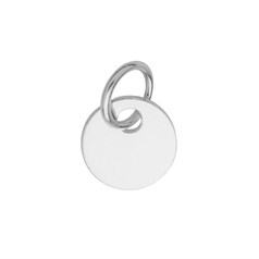 8mm Disc Tag 1mm Thick Sterling Silver