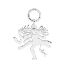 Natraj "Lord of the Dance" Charm/Pendant Appx 17x14mm inc. Loop Sterling Silver