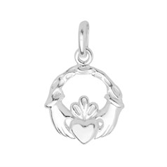 Claddagh Charm/Pendant 17x13.5mm Sterling Silver