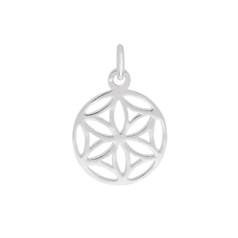 Seed of Life Charm/Pendant Round 14mm Sterling Silver