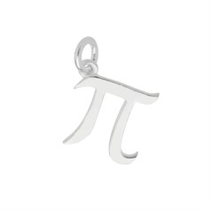 Pi Charm/Pendant Appx 12x11.5mm inc. Loop Sterling Silver