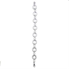 Bracelet with 8 cups for 10x8mm Cabochons Sterling Silver (STS)