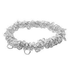 Elasticated Charm Bracelet Silver Plated