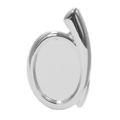 Adjustable Ring Oval with 18x13mm Cup for Cabochon Silver Plated